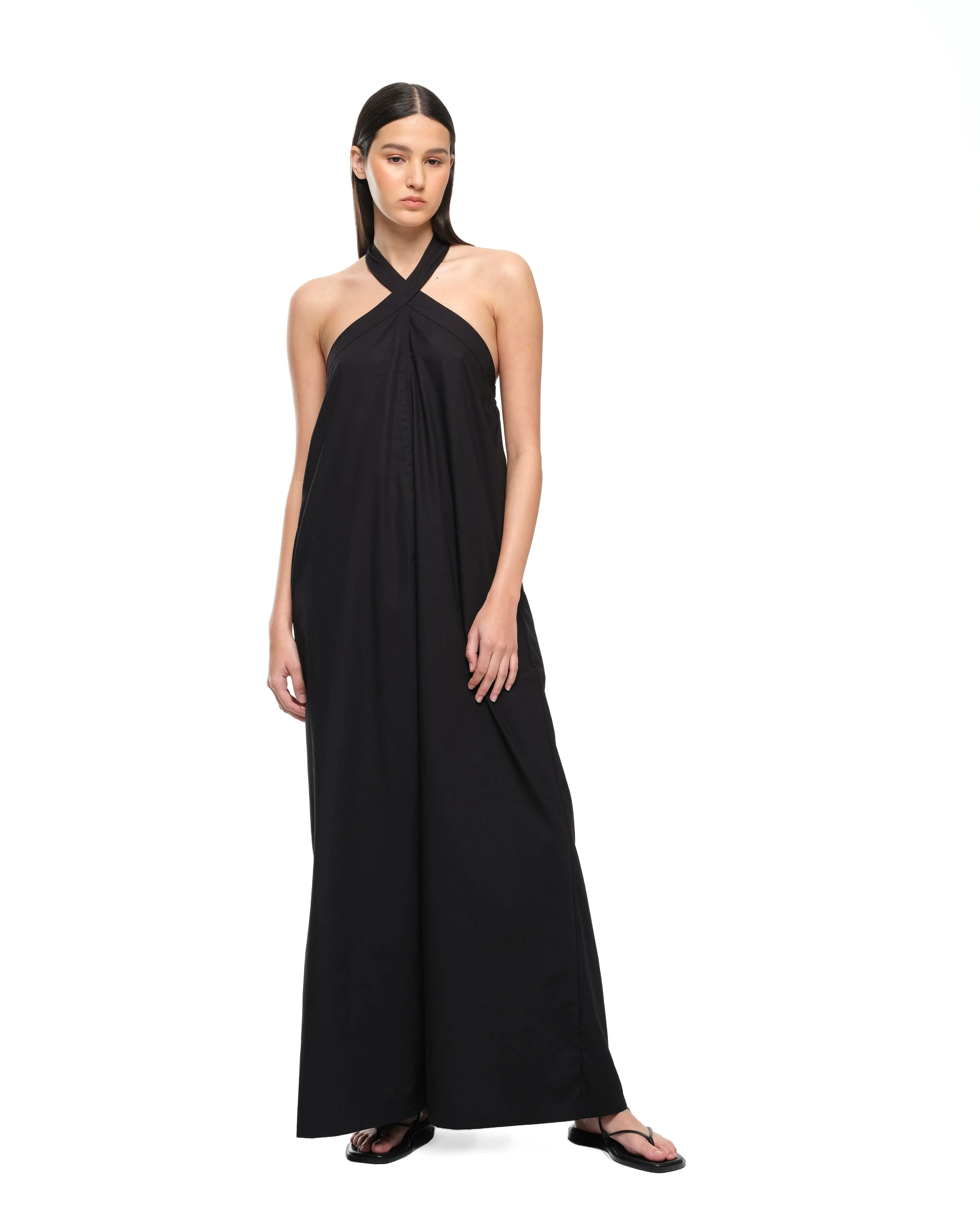 HALTER DRESS - BLACK