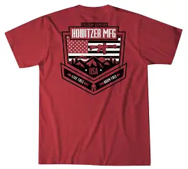 'Howitzer' Men's Roam Free Short Sleeve Tee - Red Heather