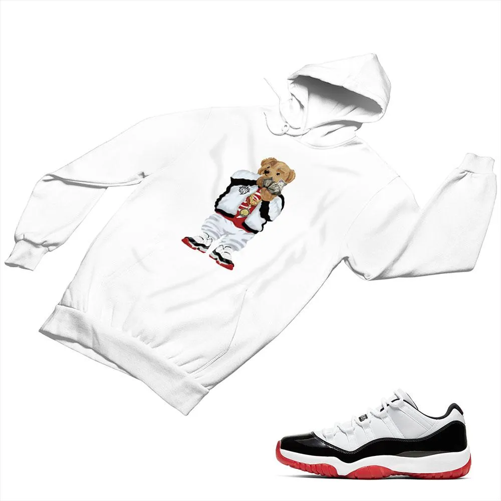 Jordan 11 White Bred Matching Custom Designed Hoodies JD 11-5-7-24