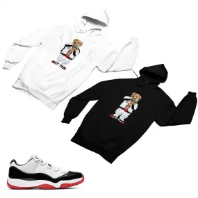 Jordan 11 White Bred Matching Custom Designed Hoodies JD 11-5-7-24