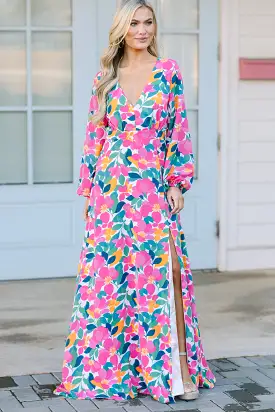 Just Feels Right Off White Floral Maxi Dress