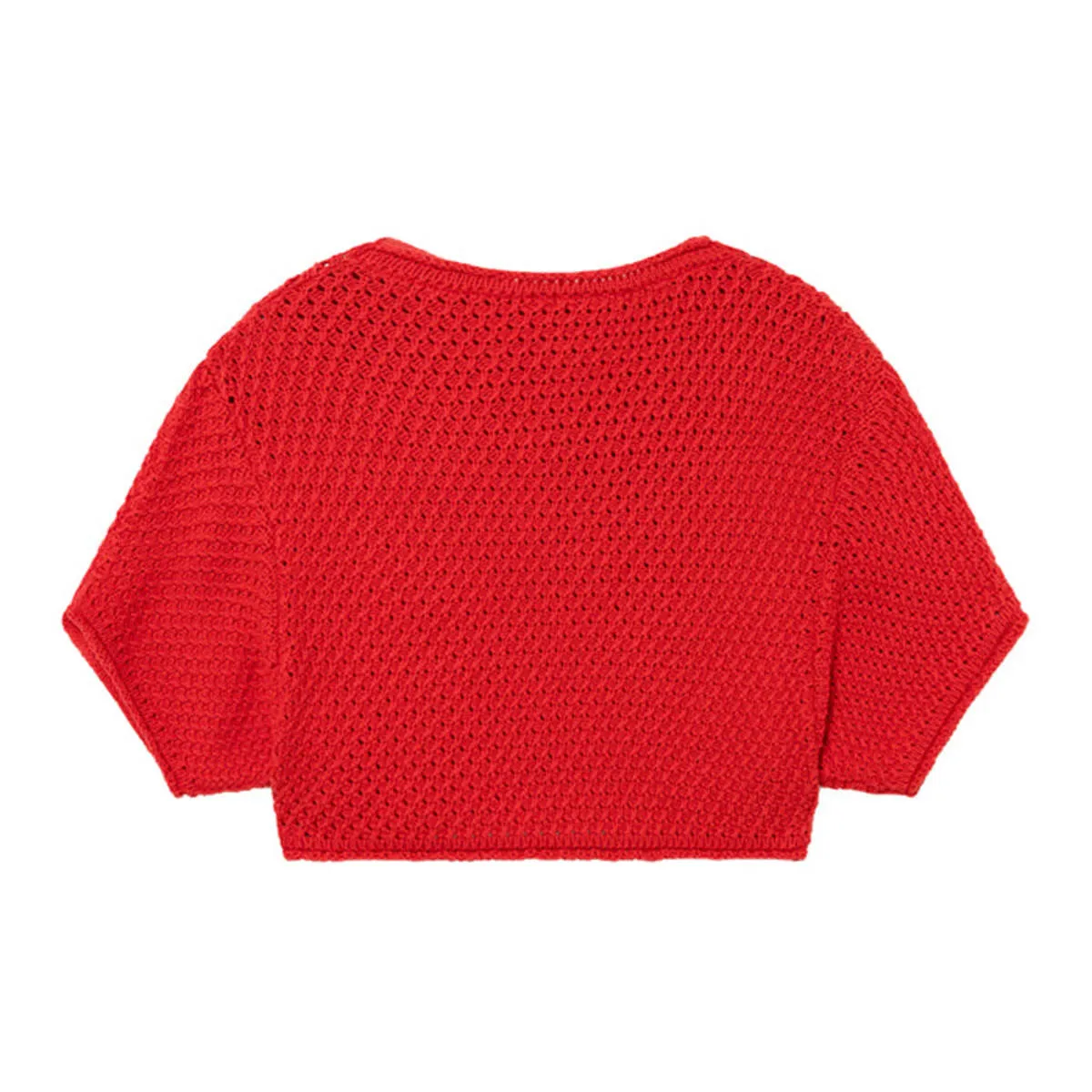 Kids Little Creative Factory Child Kawaii Cropped Sweater - Red