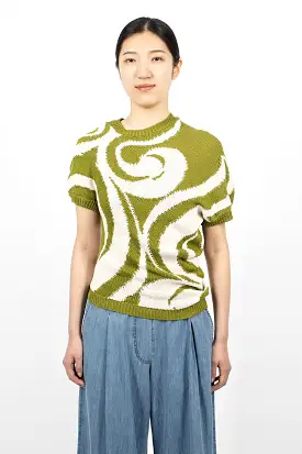 Knit T-Shirt Green