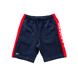 Lacoste Color Block Fleece Short (Navy/Red)