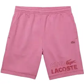 Lacoste Embossed Drawcord French Terry Club Short (Pink) GH5638-51