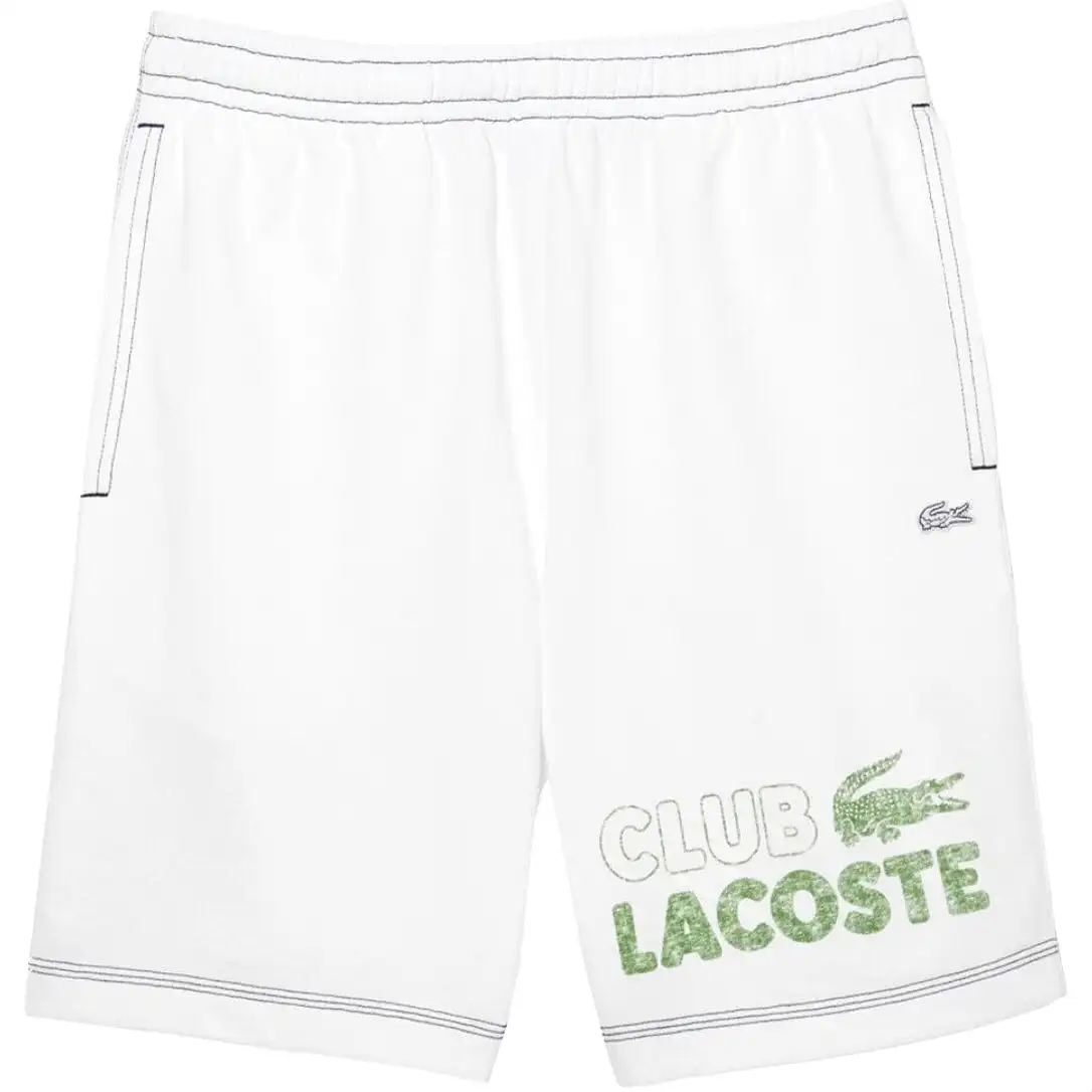 Lacoste Embossed Drawcord French Terry Club Short (White) GH5638-51