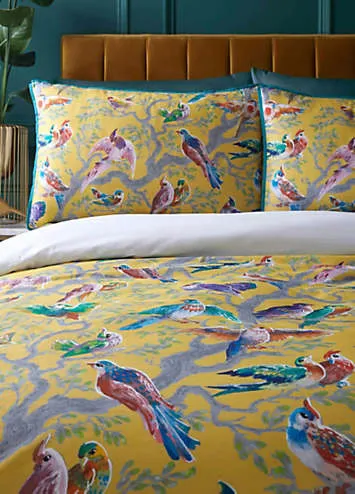 Laurence Llewelyn-Bowen Birdity Absurdity 100% Cotton Sateen 200 Thread Count Duvet Cover Set | Kaleidoscope