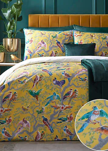 Laurence Llewelyn-Bowen Birdity Absurdity 100% Cotton Sateen 200 Thread Count Duvet Cover Set | Kaleidoscope