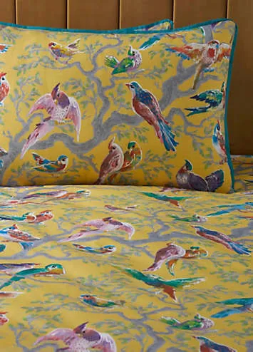 Laurence Llewelyn-Bowen Birdity Absurdity 100% Cotton Sateen 200 Thread Count Duvet Cover Set | Kaleidoscope