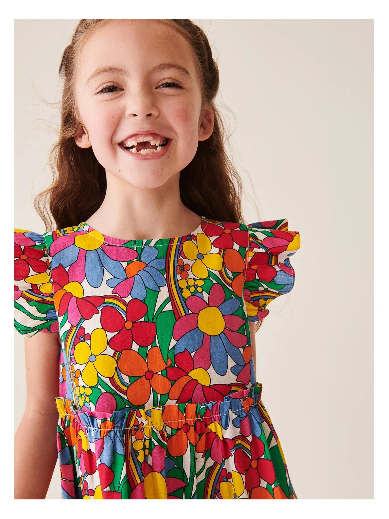 Little Bird Ruffle Dress - Multi