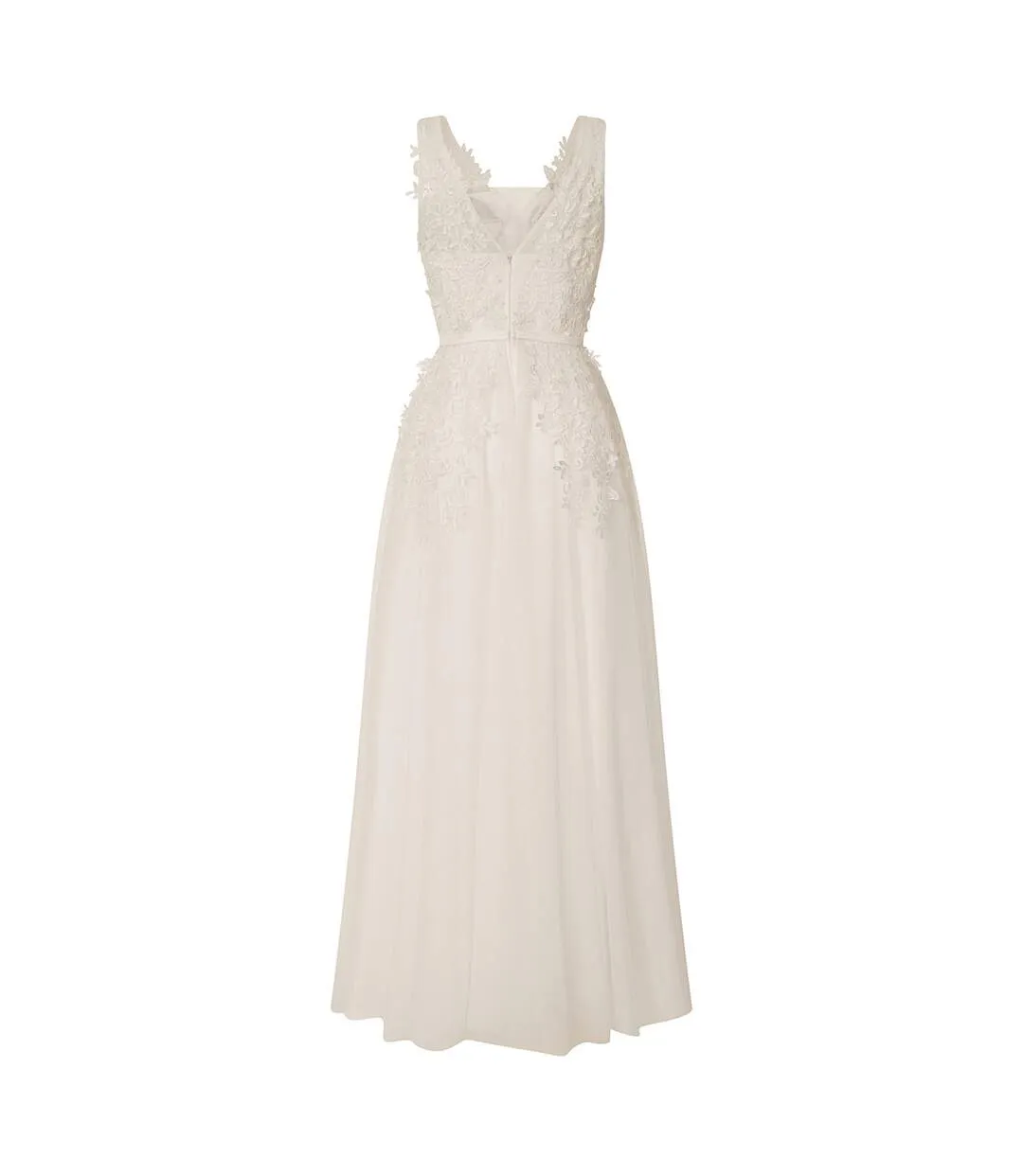 Little Mistress Womens/Ladies A-Line Applique Bridal Dress (Ivory) - UTLM1183