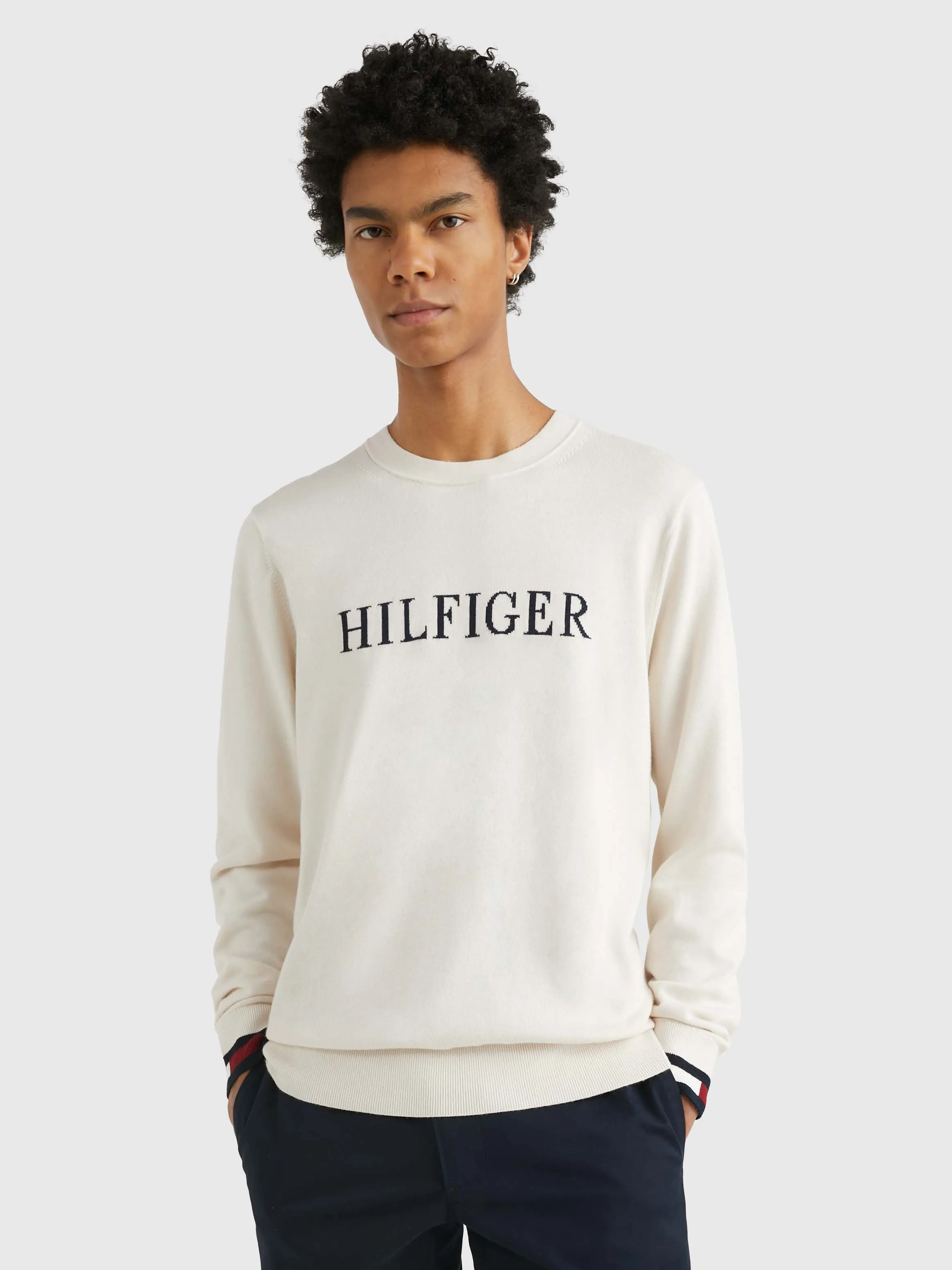 Logo Embroidery Crew Neck Jumper | Sweatshirts & Hoodies | Tommy Hilfiger