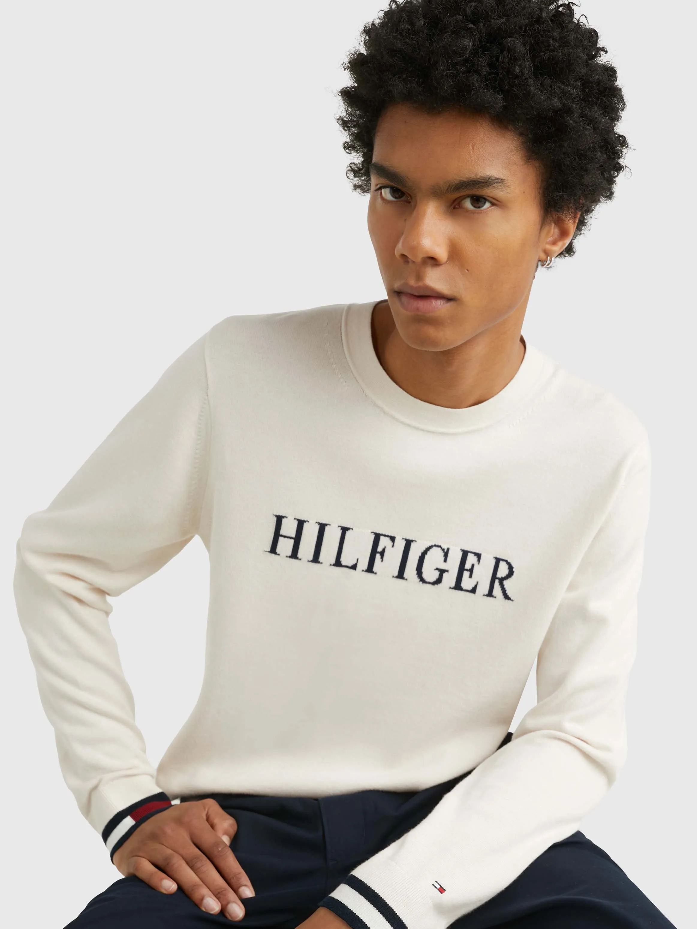 Logo Embroidery Crew Neck Jumper | Sweatshirts & Hoodies | Tommy Hilfiger