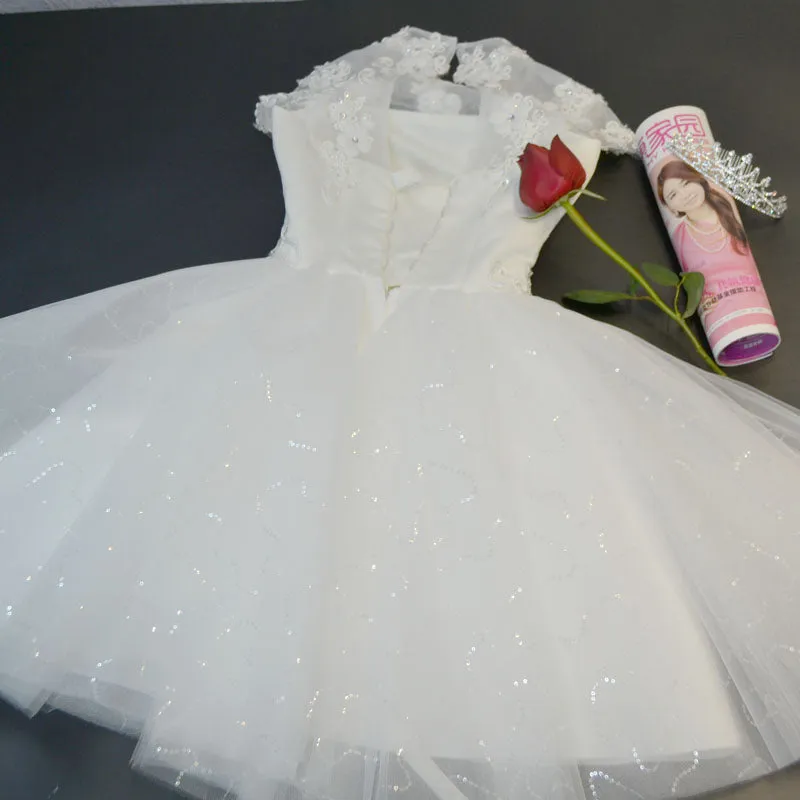 Lovely White Short Homecoming Dresses, Teen Graduation Dresses, White Tulle Prom Dresses