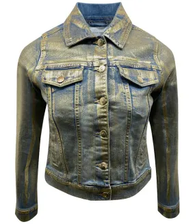 MADISON MAISON DENIM JACKET - GOLD/LIGHT DENIM