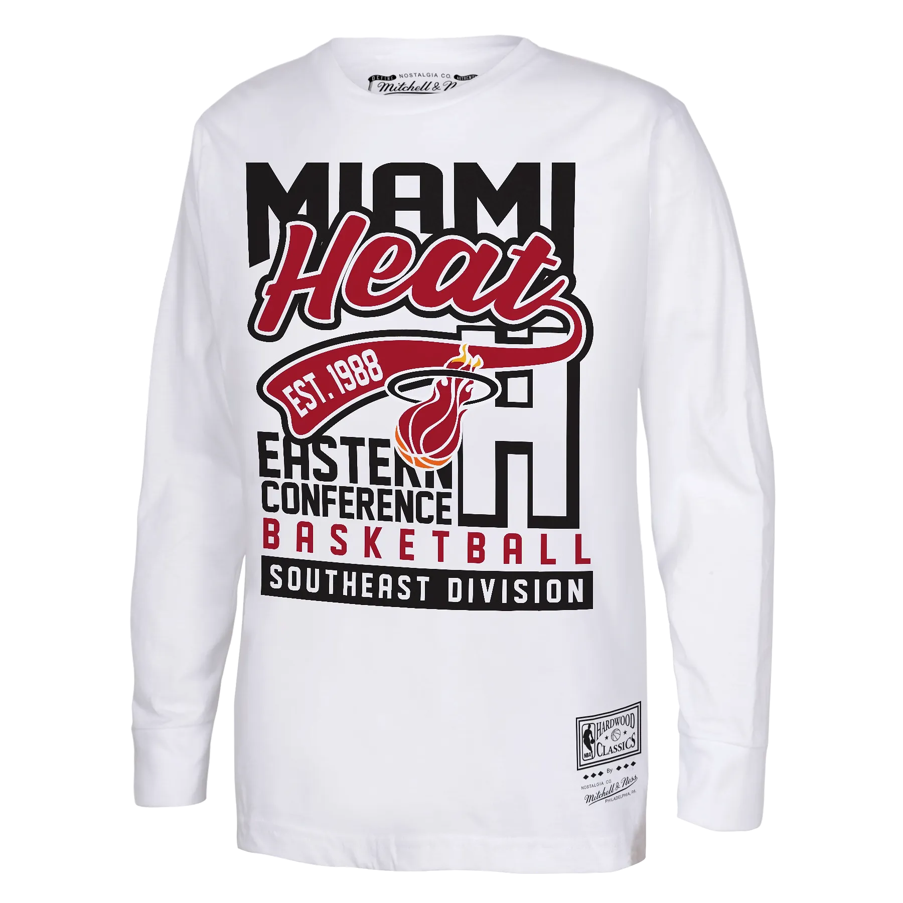 Mitchell & Ness Miami HEAT Tail Sweep Toddler Long Sleeve Tee