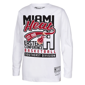 Mitchell & Ness Miami HEAT Tail Sweep Toddler Long Sleeve Tee