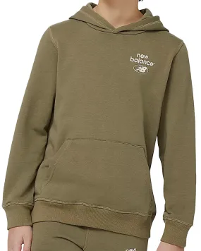 New Balance Junior Essentials Reimagined French Terry Hoodie Covert Green