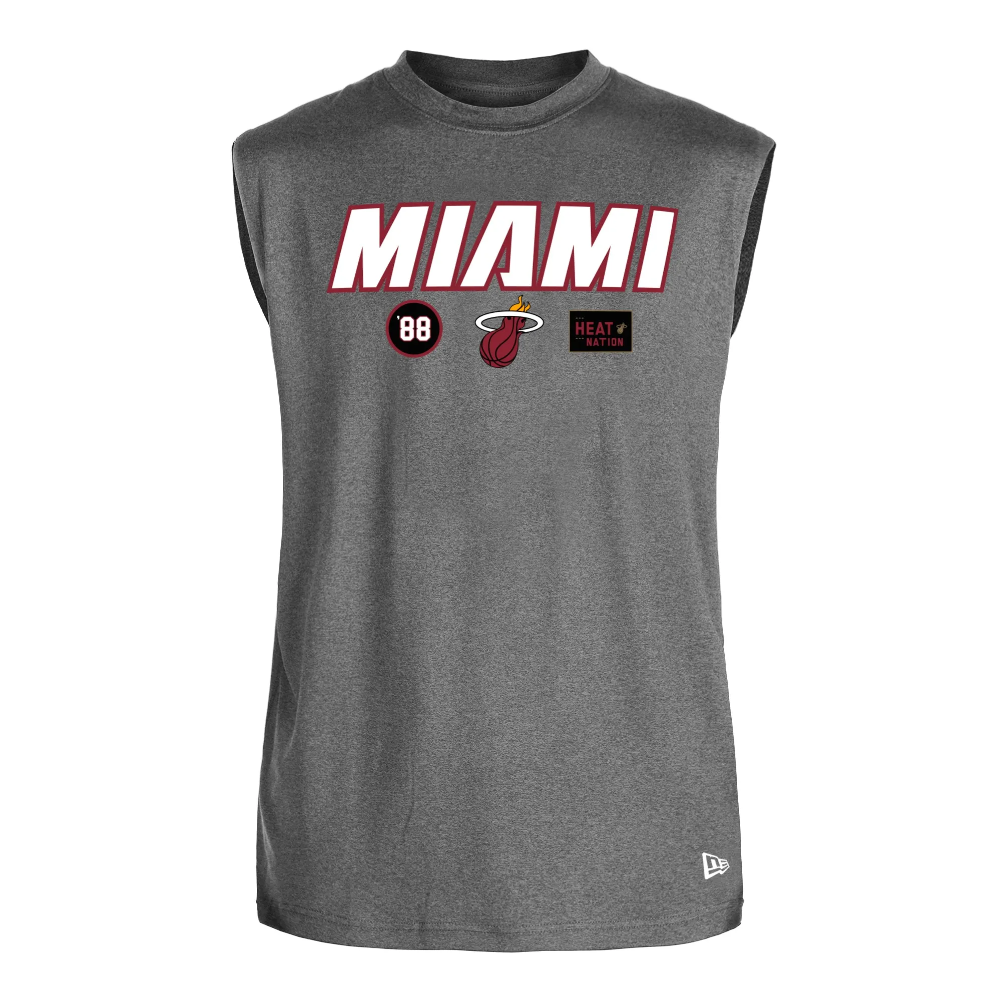 New Era Miami HEAT Grey Muscle Tee