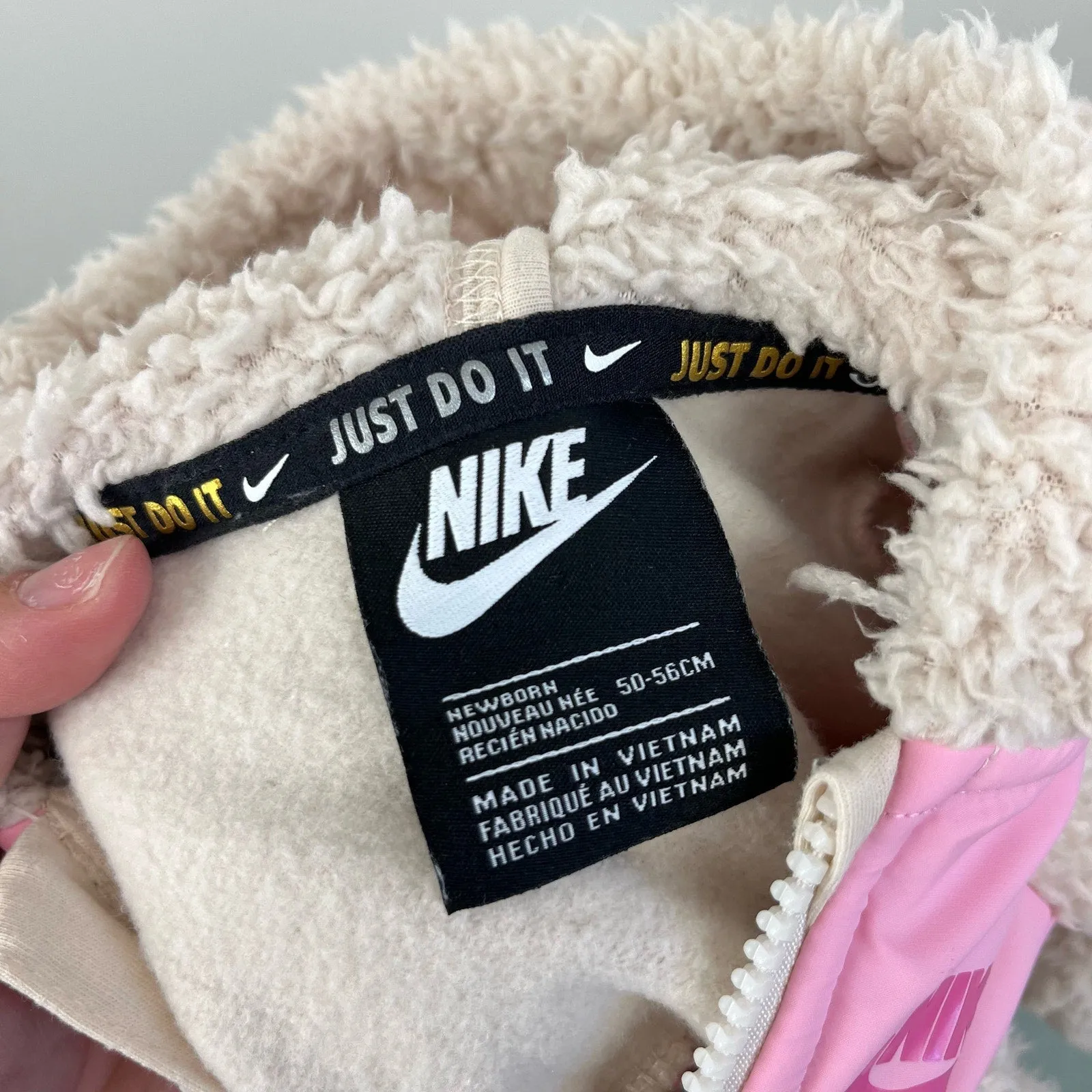 Nike Hooded Sherpa Coverall Newborn