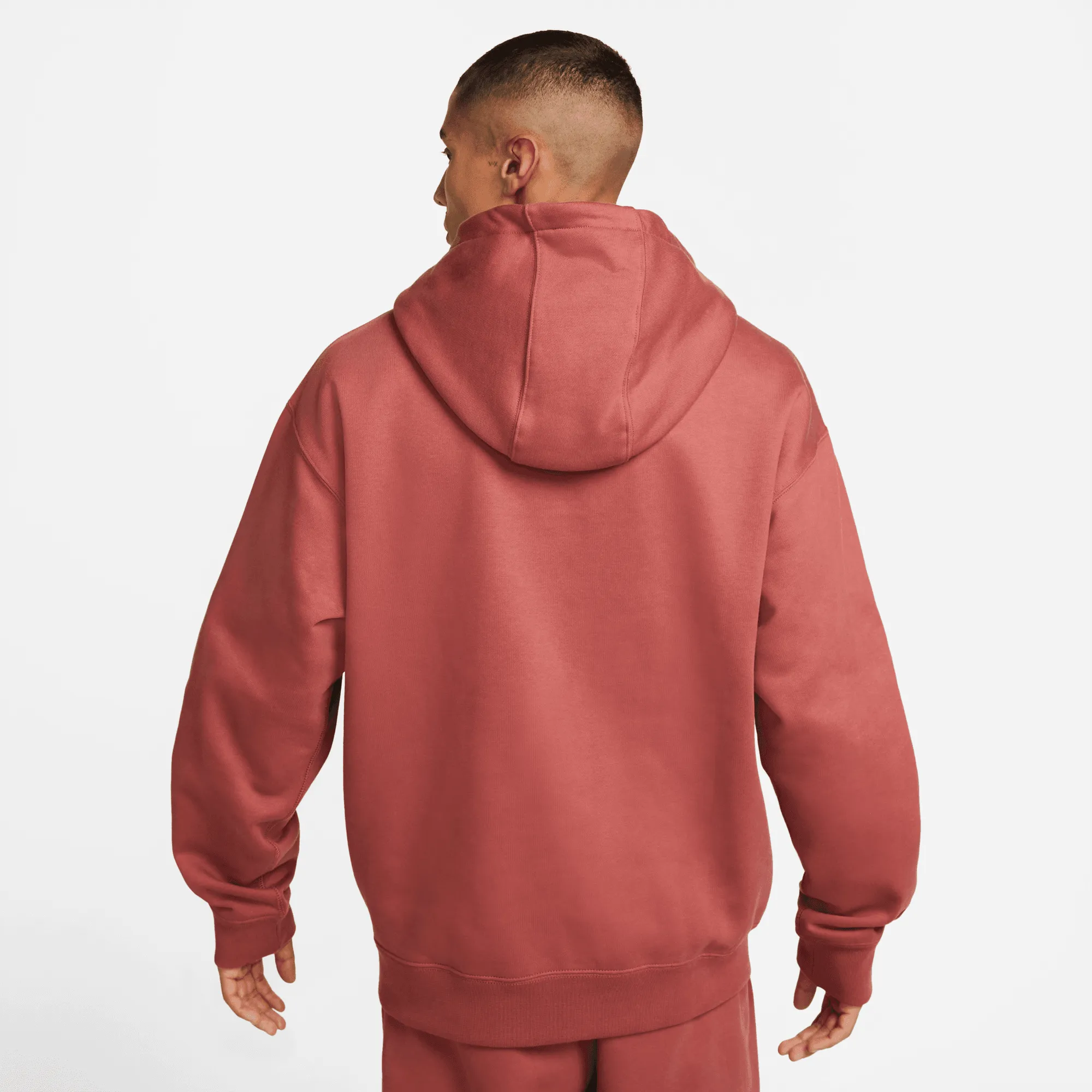 Nike Solo Swoosh Red Fleece Hoodie