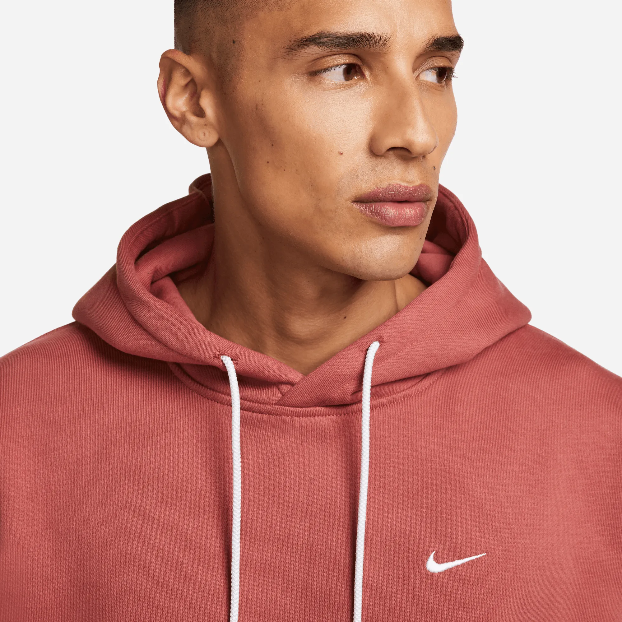 Nike Solo Swoosh Red Fleece Hoodie