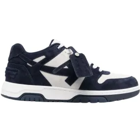 Off-White Out Of Office Navy Blue Suede Sneakers