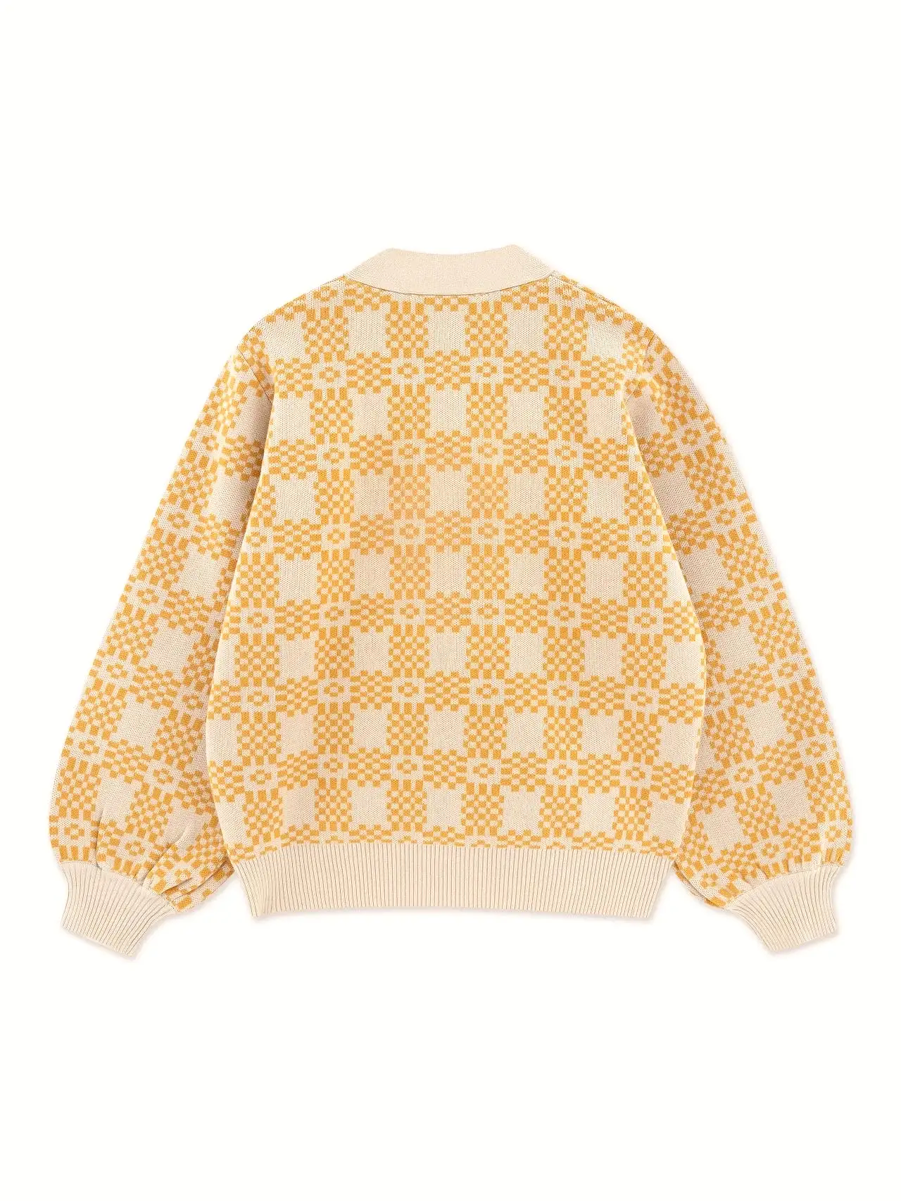 Pale Ochre Nora Jacquard Cardigan