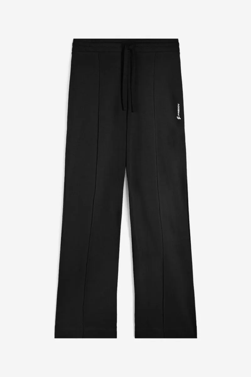 Pantaloni ampi in french terry donna Nero