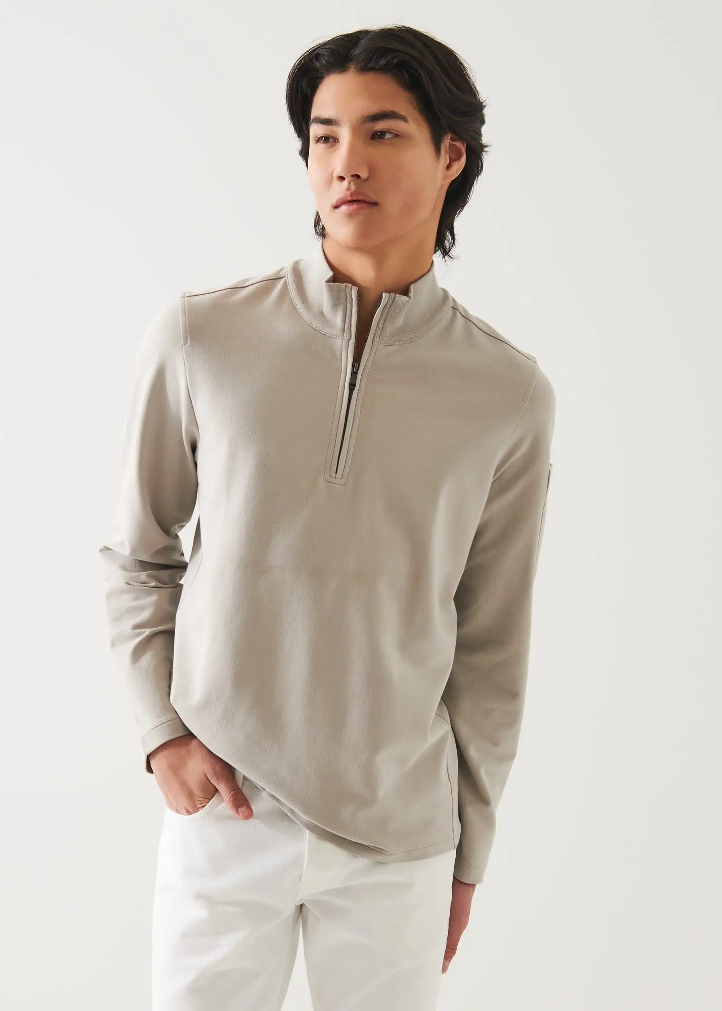 PIMA COTTON FRENCH TERRY QUARTER ZIP