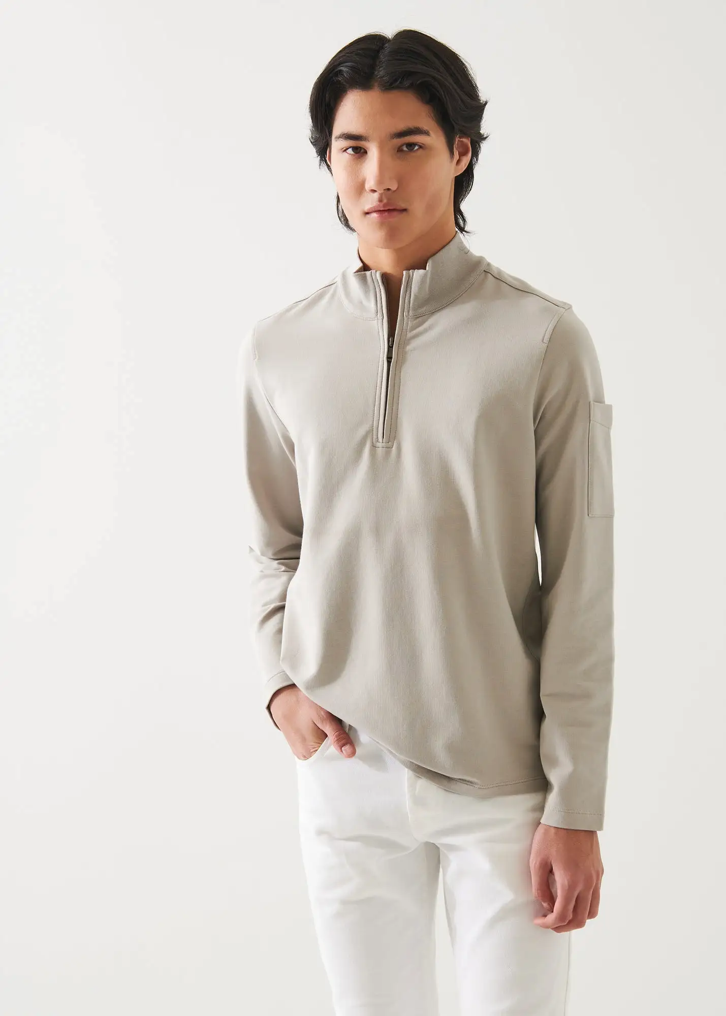 PIMA COTTON FRENCH TERRY QUARTER ZIP