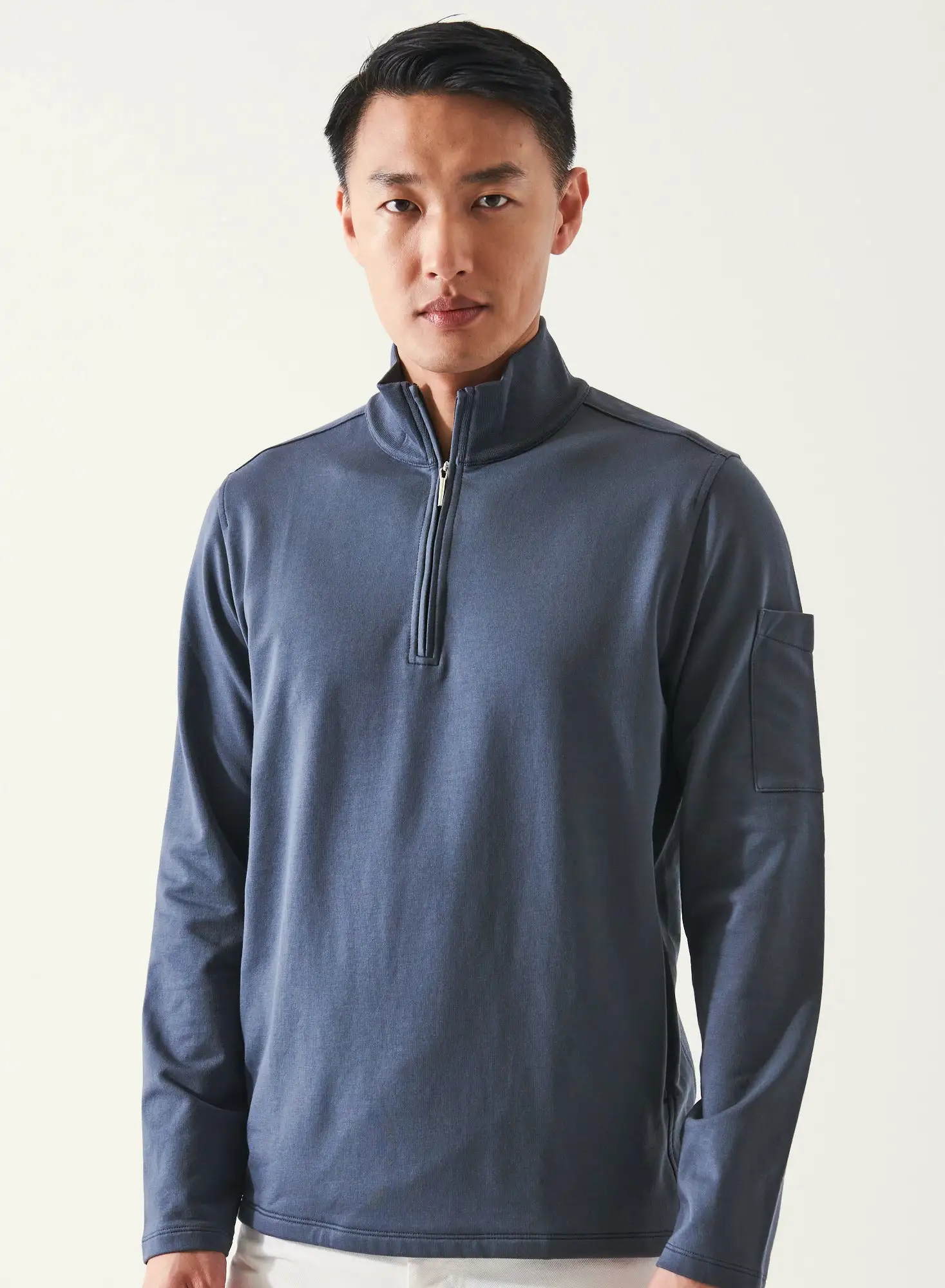 PIMA COTTON FRENCH TERRY QUARTER ZIP