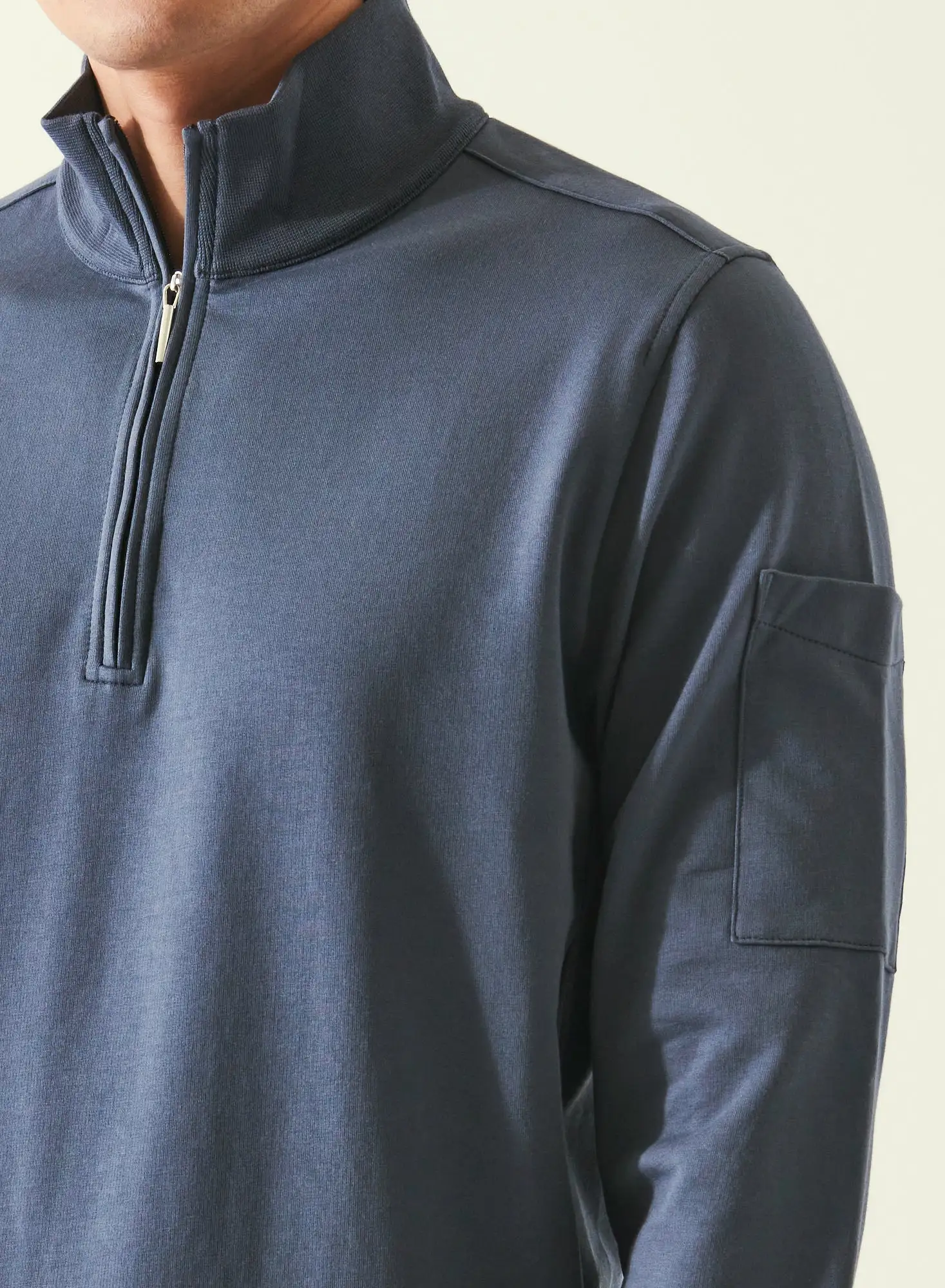 PIMA COTTON FRENCH TERRY QUARTER ZIP