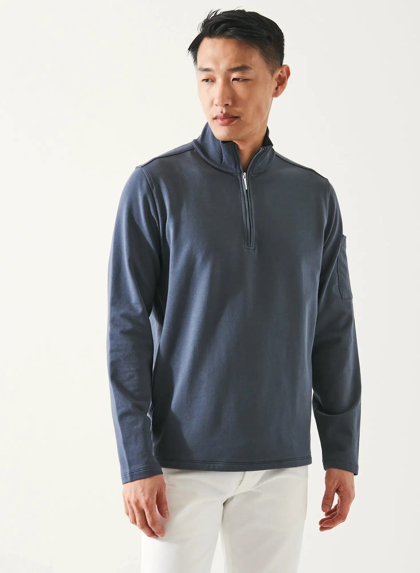 PIMA COTTON FRENCH TERRY QUARTER ZIP