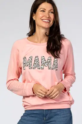 Pink Mama Graphic French Terry Top