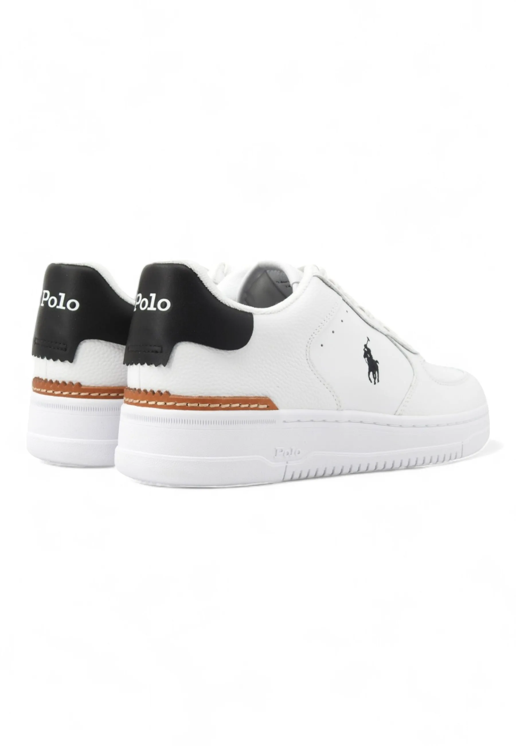 POLO RALPH LAUREN Masters Retroback Sneaker Uomo White Black 809891791003U