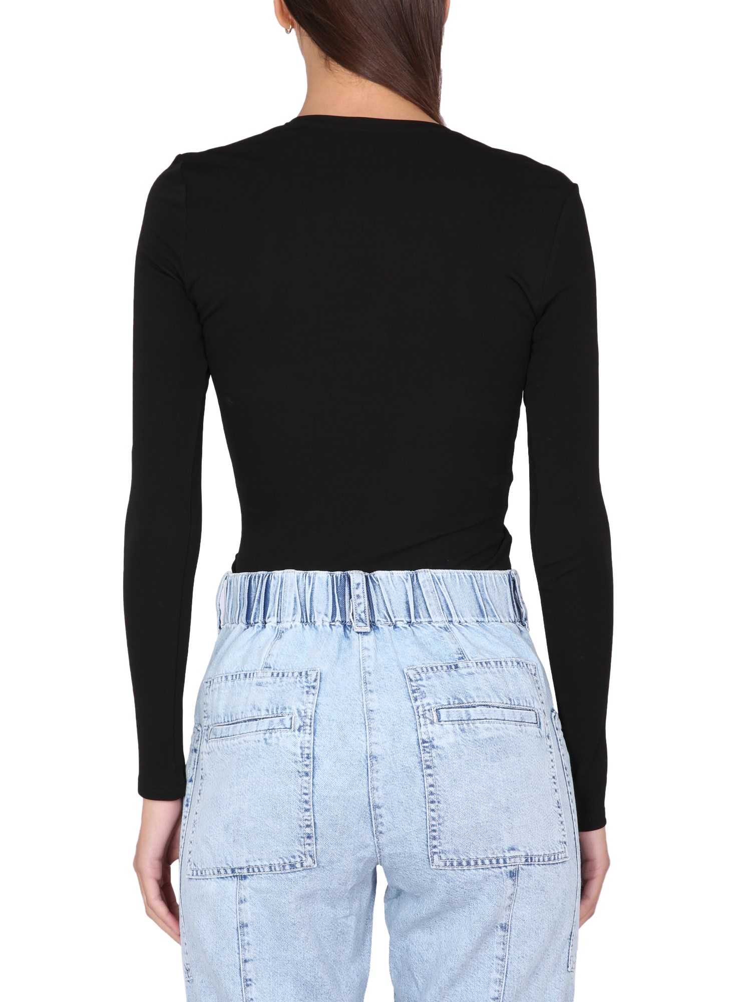 PROENZA SCHOULER WHITE LABEL    CREPE TOP WITH DRAWSTRING