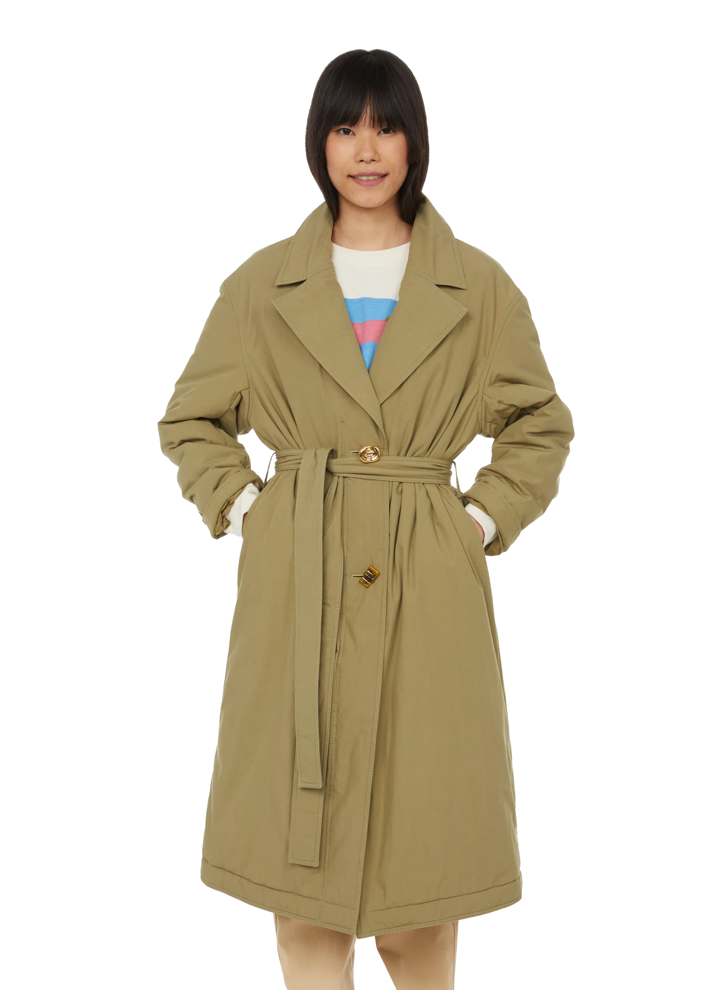 Rejina pyo  Agnes cotton coat - Green