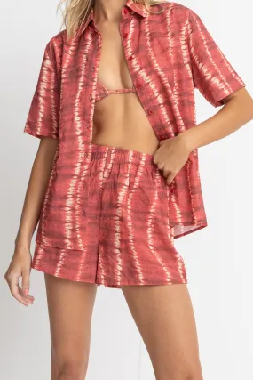 Sahara Tie Dye Beach Short Red