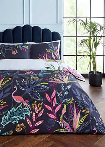 Sara Miller Botanic Paradise 100% Cotton Sateen 220 Thread Count Duvet Cover Set | Kaleidoscope