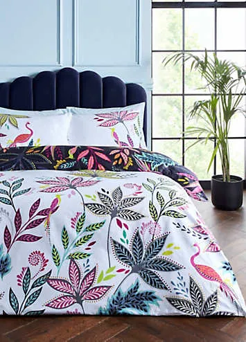 Sara Miller Botanic Paradise 100% Cotton Sateen 220 Thread Count Duvet Cover Set | Kaleidoscope