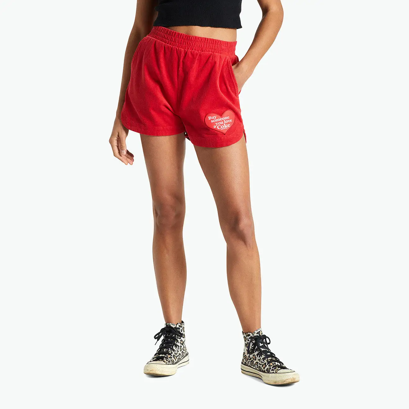 SHORT BRIXTON COCA COLA FEMME RUNNER COKE RED