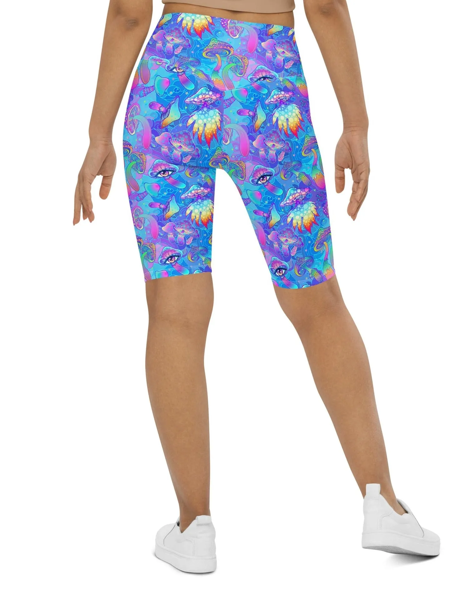 Shroomin Blue Biker Shorts