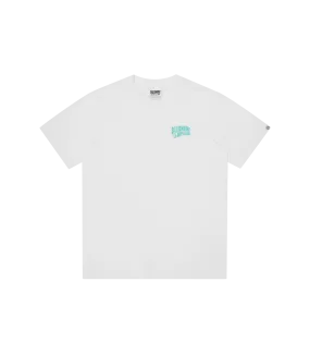 SMALL ARCH LOGO T-SHIRT - WHITE/GREEN LOGO