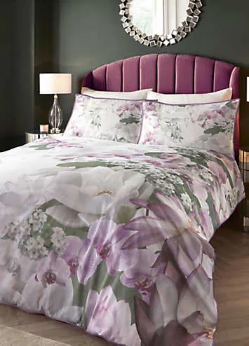 Soiree Lotus 100% Cotton Sateen 200 Thread Count Duvet Cover Set | Kaleidoscope