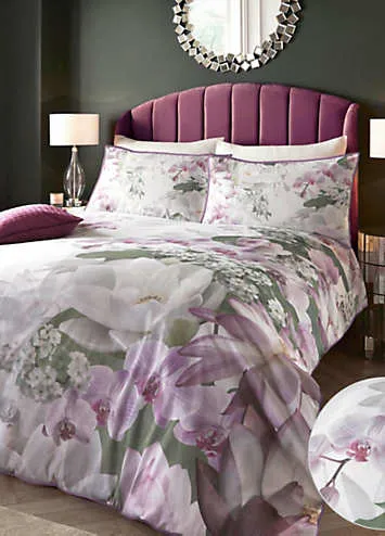 Soiree Lotus 100% Cotton Sateen 200 Thread Count Duvet Cover Set | Kaleidoscope