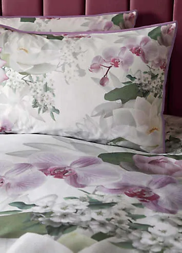 Soiree Lotus 100% Cotton Sateen 200 Thread Count Duvet Cover Set | Kaleidoscope