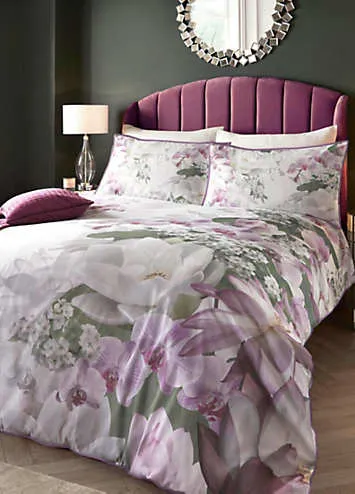 Soiree Lotus 100% Cotton Sateen 200 Thread Count Duvet Cover Set | Kaleidoscope