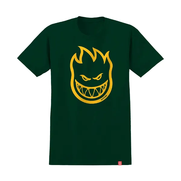 Spitfire Bighead T-Shirt - Forest Green/Gold