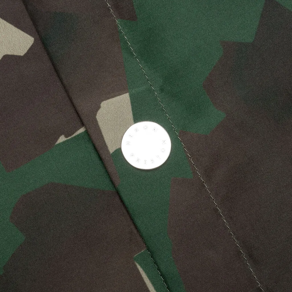 S/S Camo Nylon Shirt - Camo Green